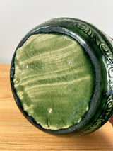 Weller Art Pottery 1900s Green Brown Yellow Blended Majolica Jardiniere