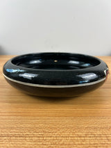 Weller Art Pottery Black Rosemont Console Tri-Foot Flower Bowl 9 Inches