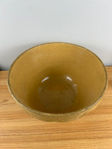 Vintage RRP Co. #305 EX. LARGE 14" Yellow Ware Stoneware Mixing Bowl Brown Bands