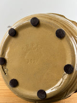 Vintage RRP Co. #305 EX. LARGE 14" Yellow Ware Stoneware Mixing Bowl Brown Bands