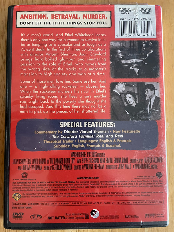 The Damned Don't Cry (DVD, 1950)