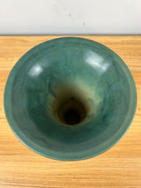 Roseville Pottery Zephyr Lily Vase 132-7 Green Double Handle 7.25"" Vintage 1940s