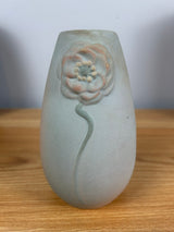 Weller L’art Nouveau Pottery  5.25 Flower In Relief Matte Glaze Vase circa 1903