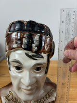 Regal China Mid Century 1950s Davey Crocket Sculpted Bust Cookie Jar