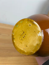 J.B. Owens Utopian 1054 Art Pottery Ewer with Ruffled Rim Orange Flowers