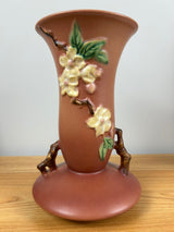 Roseville Apple Blossom Pink 1949 Vintage Art Pottery Ceramic Flower Vase 388-10