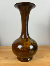 JB Owens Art Pottery Utopian Standard Glaze Tall Flared Rim Floral Vase 13" Tall