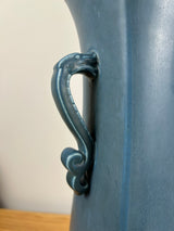 Rookwood Pottery 1922 Blue Dragon Handle 15" Vase 2600 Designed By Shirayamadani