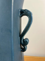 Rookwood Pottery 1922 Blue Dragon Handle 15" Vase 2600 Designed By Shirayamadani