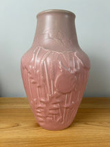 Rookwood Large Pink Poppy Flower Vase #6006 c1928 12" Tall No Damage Crisp Mold