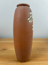 WELLER ART POTTERY ETCHED MATT 8" VASE WITH CHERRY BLOOSOM BRANCH