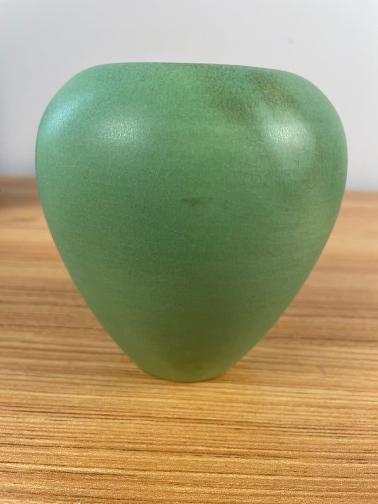 Rookwood 1906 Matte Green Drip Glaze Bulbous Vase Shape 1120