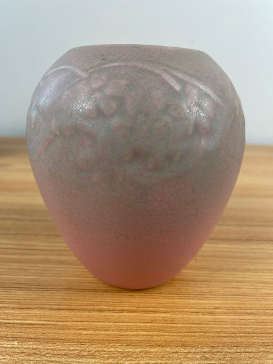 1931 Rookwood Art Pottery Pink Matte 2589 Floral Vine Vase 5"