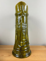 Weller 1900 C.B. Upjohn 17 Inch Tall Art Pottery Green Scenic Figural Tankard