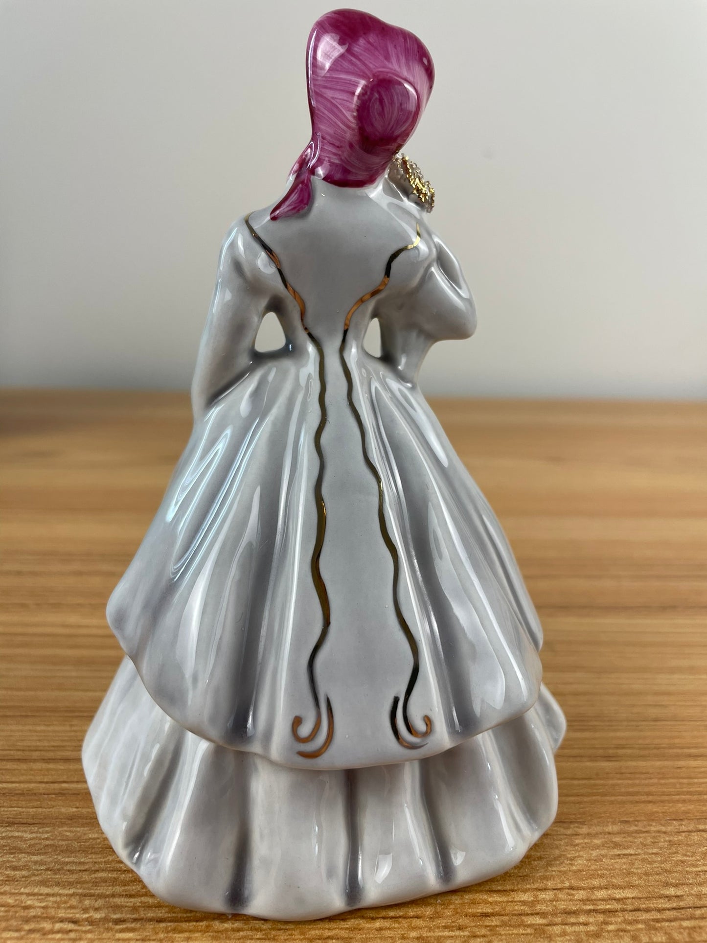 Vintage Florence Ceramics IRENE Figurine Gray Dress ~ Pasadena California 5.75"