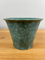 Robinson Ransbottom Art Pottery Mottled Green Flared Rim Vase
