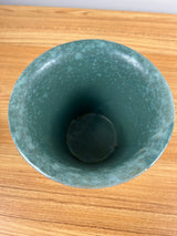 Robinson Ransbottom Art Pottery Mottled Green Flared Rim Vase