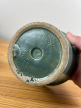 Robinson Ransbottom Art Pottery Mottled Green Flared Rim Vase