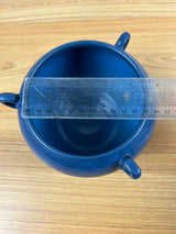 Marblehead Art Pottery Arts And Crafts Dark Blue Hanging Basket