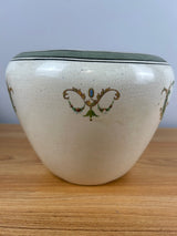 Roseville Pottery 1910s White Creamware Rosalie Jeanette Jardiniere