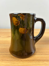 American Art Pottery Standard Glaze Floral Decoration Mug Weller? Owens?