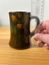 American Art Pottery Standard Glaze Floral Decoration Mug Weller? Owens?