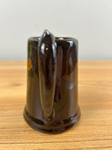 Cambridge 1900s Art Pottery Brown Cherry Decorated Standard Glaze Mug