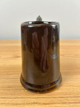 Cambridge 1900s Art Pottery Brown Cherry Decorated Standard Glaze Mug