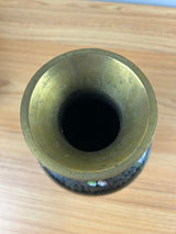 Early 20th Century Chinese Black Enamel Cloisonne Floral Design 9" Vase