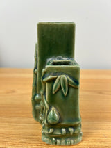California Mid Century Modern Green Art Pottery Bamboo Planter
