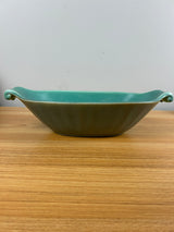 Rookwood Art Pottery 1927 Two Tone Green Art Deco Console Bowl 2848