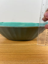 Rookwood Art Pottery 1927 Two Tone Green Art Deco Console Bowl 2848