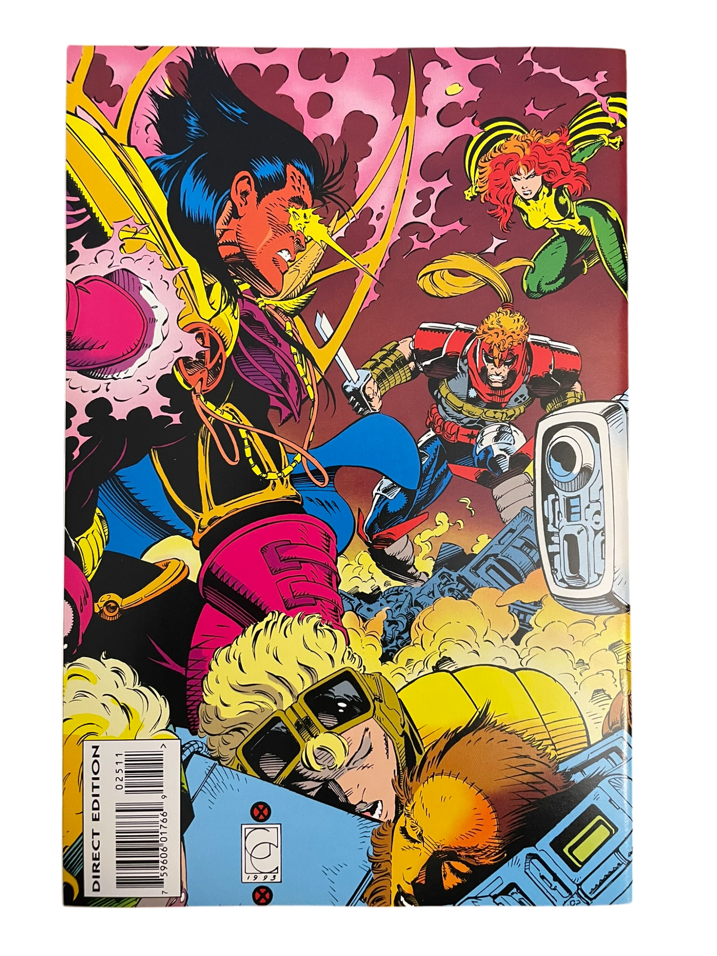 X-Force #25 Direct Comic Marvel 1993 Fatal Attractions Hologram Cover Capullo