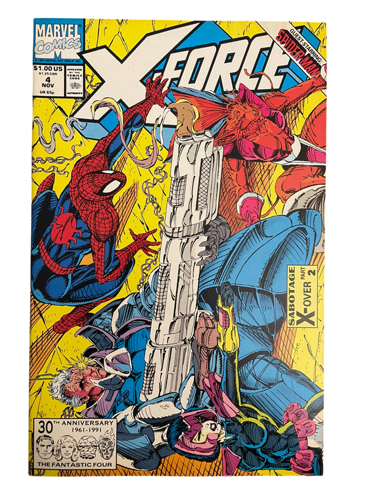 X-Force Vol. 1, No. 4 November 1991 Marvel Comics Book Sabotage