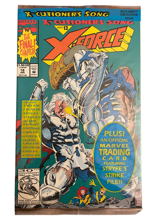 X-Force #18 Part 12 X-Cutioner's Song with trading card MARVEL 1993 Polybag