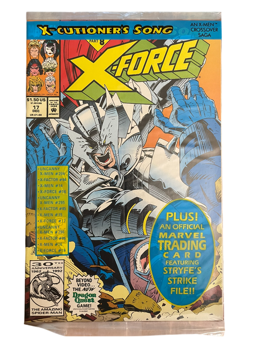 Marvel Comics X-Force #17 X-Cutioner's Song Part8 1992 Sealed Polybag, with card