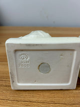 Rookwood Pottery 1934 & 1942 White Owl Bookends 2655 McDonald