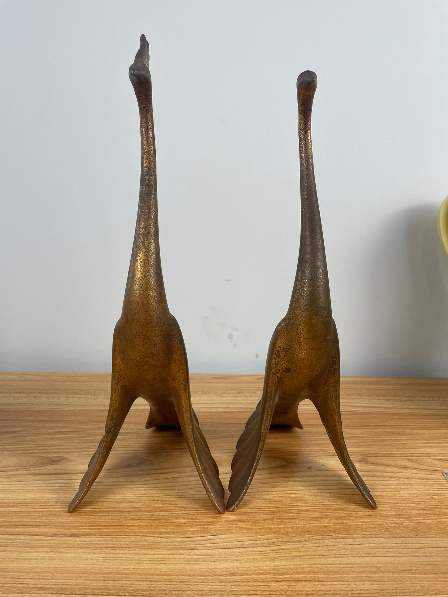 Stunning Pair of Mid Century Freeman McFarlin California Pottery Peacocks Signed